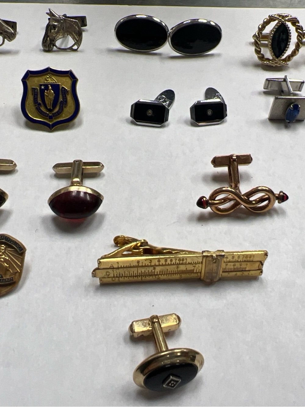 MCM Vintage jewelry Gold - Silver-tone Tie Clip Men’s cufflinks Accessories
